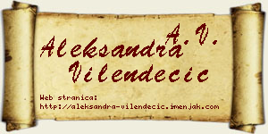 Aleksandra Vilendečić vizit kartica